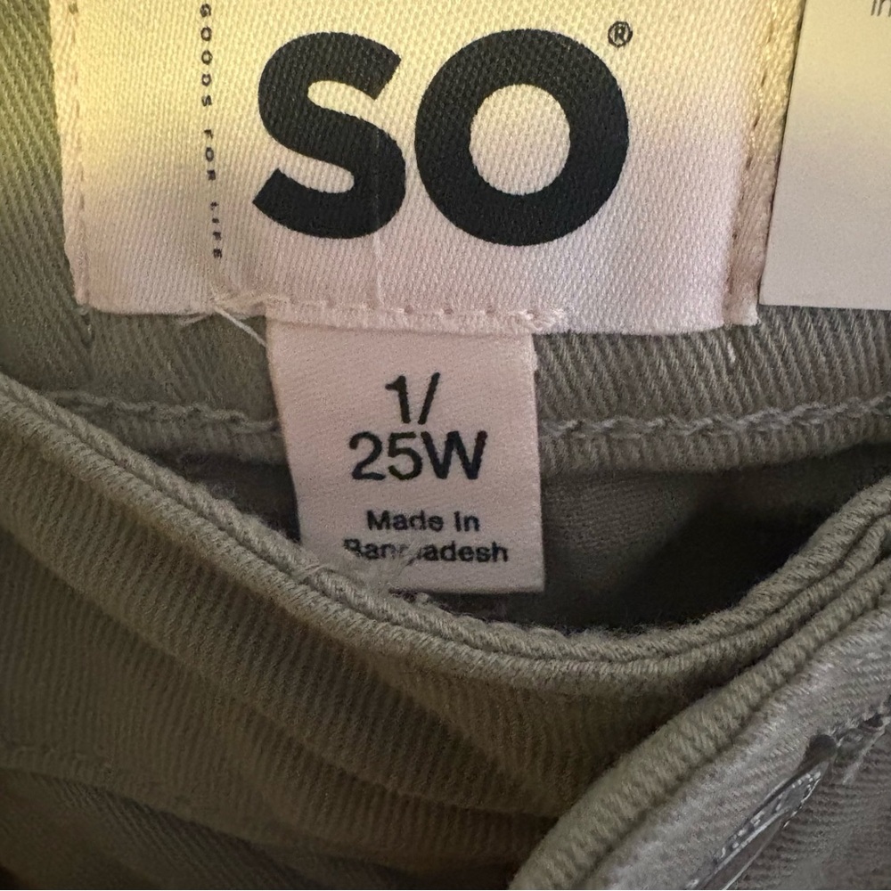 ❤️SO NWT Olive High Rise Wide Leg Pants High-Waisted - Picture 6 of 7